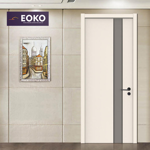Pintu Kayu Apartemen EOKO Warna Cat Kayu Solid Tahan Api untuk Kamar Tidur Dalam Ruangan - Product Image 1
