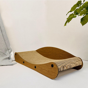 Lit-grattoir en carton ondulé pour animaux de compagnie, forme chaise ou canapé, OEM/ODM, logo personnalisé - Product Image 2