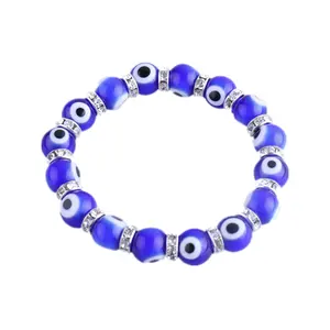 Bracelet religieux porte-bonheur pour femmes et hommes, bijou islamique, avec anneaux en cristal, extensible, 2021 - Product Image 1