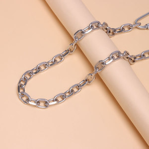 โซ่คาดเอวโลหะสำหรับกางเกงยีนส์ สไตล์ฮิปฮอป ทำจากโลหะผสมสังกะสี แบบเส้นเดียว ใช้ได้ทุกวัน เป็นเครื่องประดับแฟชั่น - Product Image 3