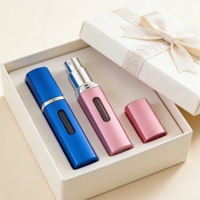 En stock, flacon pulvérisateur en verre portable avec coque en aluminium, flacon de remplissage, mini flacon vide de 8 ml, atomiseur de parfum