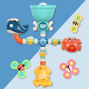 Jouet de bain pour bébé : tube de jeu à assembler avec jet d'eau pour la salle de bain des enfants - Product Image 4