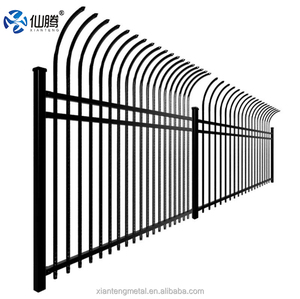 Clôture en acier soudé à pointe cintrée, décorative pour jardin extérieur, belle et durable - Product Image 1