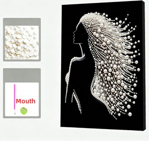 Peinture Diamant 3D DIY avec Perles et Cadre en Bois 30x40cm, Grandes Perles, Décoration Créative Faite à la Main, Cadeau pour la Maison - Product Image 5
