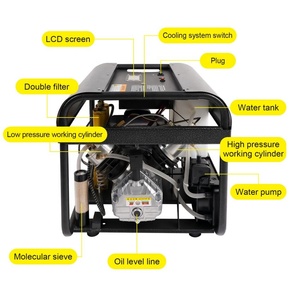 <span class=keywords><strong>Compresseur</strong></span> d'air à double cylindre TUXING de haute qualité avec écran LCD, 4500 psi, 300 bar, 220 V, <span class=keywords><strong>purge</strong></span> automatique, pour bouteille de plongée PCP et snorkeling - Product Image 2