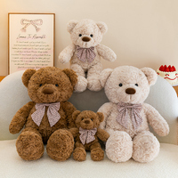 Ours en peluche direct usine, grande taille, fourrure bouclée, nœud papillon, en coton PP, anti-stress, décoration canapé et chambre, Saint-Valentin