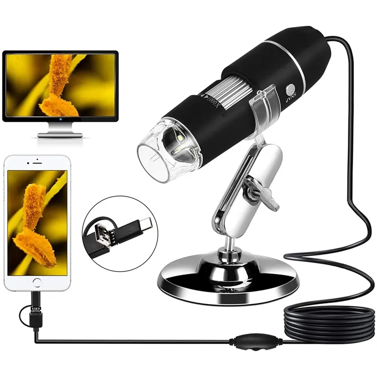 Microscopio Digital portátil con USB, dispositivo de aumento de 50X a 1000X, Mini