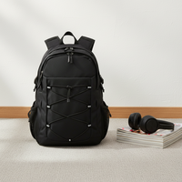 Sac à dos unisexe antivol RFID avec fermeture éclair, étanche, pour ordinateur portable, 20-39L, motif lettres, en nylon, pour étudiants, certifié BSCI, avec logo personnalisé