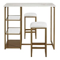 Ensemble de tabourets de bar à café en bois moderne de 3 pièces pour la maison, pub, divertir les invités dans les hôtels Entrée au sous-sol Gym School Hospital
