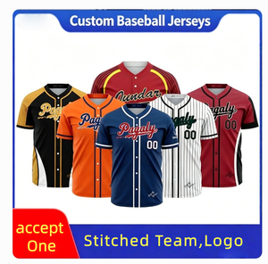 Jersey Baseball Amerika Jahitan Khusus Model Terbaru 2026 Gaya Kota Grosir Murah untuk Pria Wanita Anak Jersey Olahraga Pengiriman Cepat - Product Image 2