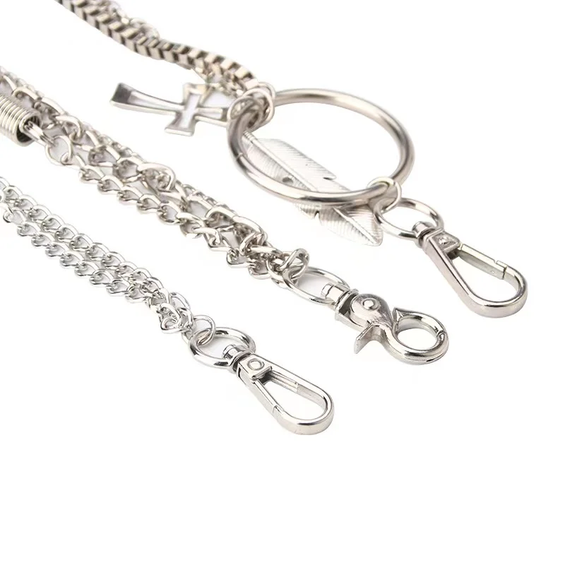 Европейские и американские украшения, трендовая металлическая цепочка в стиле панк, универсальная декоративная многофункциональная цепочка на талию