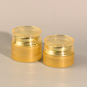 Ensemble d'emballages cosmétiques de luxe <span class=keywords><strong>en</strong></span> <span class=keywords><strong>verre</strong></span> rond doré, flacon pompe pour lotion et pot à crème pour sérum de soin de la peau - Product Image 4