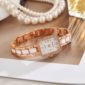 Montre Femme Cadran Rectangle Argent Or Cristal Montres Mode Quartz Pour Femmes Dames Major Relojes Offre Spéciale Relojes - Product Image 4