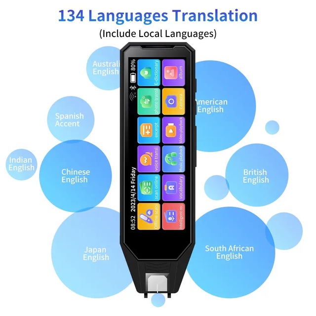 Portable Language Translator Pen Scanner with 16G Memory and Touch Screen