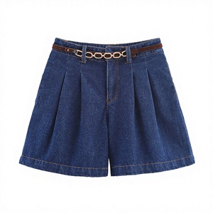 กางเกงขาสั้นเอวสูงสไตล์วินเทจสำหรับผู้หญิง รุ่นใหม่ประจำฤดูร้อนปี 2026 ดีไซน์เก๋ไก๋ ระบายอากาศได้ดี พร้อมริบบิ้นตกแต่ง - Product Image 3