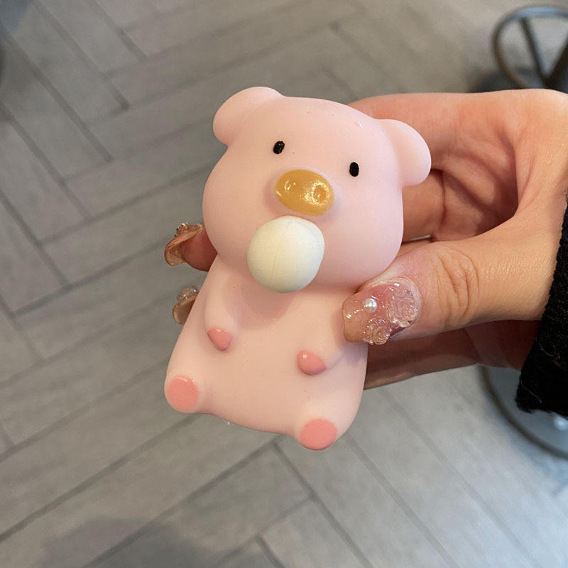 Decompression Bubble Spit Pig Squeeze Toy EVA Material Children Pinch Music Vent Doll Artifact Wholesale Ages 3-14