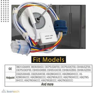 Motor de ventilador de evaporador Seentech WR60X10307 9.75VDC 3.25W para pieza de repuesto de refrigerador GE Hotpoint - Product Image 3