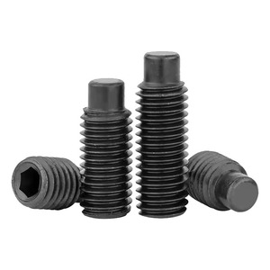 M3 M4 M5 M6 Convex End Machine Screw Grade 12.9 Internal Hex Headless Set Screw DIN915 Black Oxidation Finish - Product Image 2