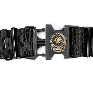 เข็มขัดยุทธวิธีแบบระบายอากาศสีดำ กว้าง 5.7 ซม. ยาว 125 ซม. หัวเข็มขัด POM สายรัด PP สำหรับการลาดตระเวนทางยุทธวิธี สำหรับประเทศมาเลเซีย - Product Image 3