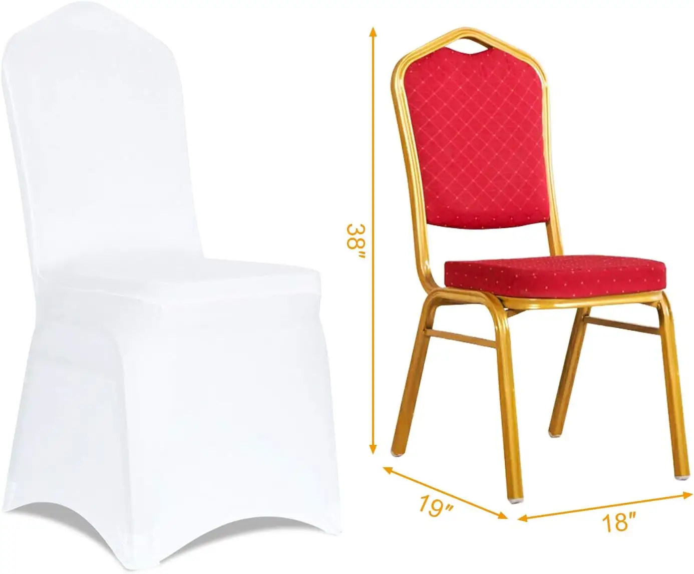 China Großhandel hochwertige Stuhl hussen, weiße, schwarze elastische Banketts tuhl bezüge, Hochzeits aktivitäten
