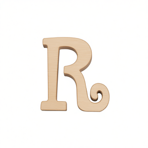 Lettera Decorativa R in Legno di Ilan 14,5 Cm per Arredamento Casa - Product Image 2