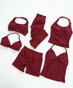 Veste de sport pour femme, dos élégant, sans couture, résistante à l'eau, taille haute, couleur unie, pour gym et yoga, avec short de sport intégré, 1 pièce - Product Image 1