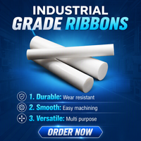 Barres en PTFE vierges extrudées, à faible friction, pour isolation électrique et résistance chimique, en stock