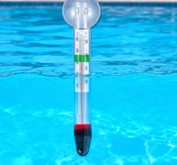 Termometer Kolam Renang Kaca Putih Berkualitas Tinggi, Kecil, dan Tebal, Efisiensi Tinggi, Tahan Lama, Mudah Dibaca, Pengukur Suhu dengan Rentang Pengukuran Luas