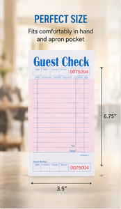 Bloc de Comprobantes para Clientes, 50 Hojas, Papel Autocopiativo Numerado y Desprendible para Restaurantes y Cafeterías - Product Image 4
