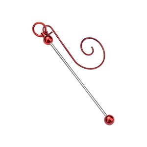 Festive Beaded <b>Hook</b> Christmas Tree Ornament DIY Kit - Metal <b>Hooks</b> for Holiday Decorations, Craft Supplies - Product Image 2