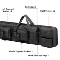 Sac de pêche long imperméable en Oxford, 94/120CM, plusieurs poches externes, sac de rangement rembourré pour cannes à pêche, pour la pêche en plein air