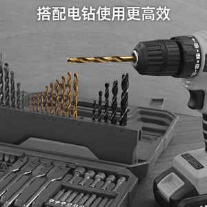 Juego de brocas y destornilladores profesionales de 117 piezas, grado industrial, acero de alta velocidad, kit de herramientas multiusos para reparación de madera y metal. - Product Image 5