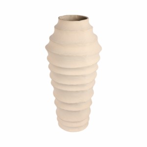 Vaso in ceramica contemporaneo a coste, alto, decorativo, da pavimento, per soggiorno, sala da pranzo, camera da letto, ufficio - Product Image 1