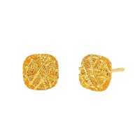 Boucles d'oreilles clous en or massif 18 carats AU750, motifs papillon, boule, cœur et trèfle à quatre feuilles avec motif floral diamanté