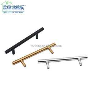 Tirador de Gabinete en Forma de T, Moleteado, de Latón Sólido, Acabado Dorado Moderno, Herraje <span class=keywords><strong>para</strong></span> <span class=keywords><strong>Cajones</strong></span> de Cocina - Product Image 4