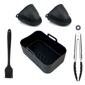 Doublure en silicone réutilisable pour friteuse à air facile à nettoyer Doublures en silicone pour four avec accessoires pour <span class=keywords><strong>Ninja</strong></span> Foodi Dual DZ201 - Product Image 2