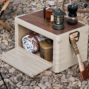 Boîte de rangement extérieure en plastique, anti-poussière, portable, pliable, grande capacité, pour le camping, avec porte latérale, organiseur de voiture intelligent - Product Image 4