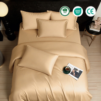 Housse de couette en bambou taille double ultra douce respirante hypoallergénique avec fermeture éclair et attaches aux coins
