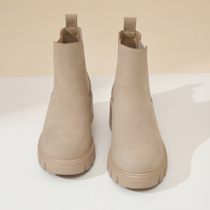 Botines Cortos de Mujer para Principios de Otoño 2024, Retro, a Media Pantorrilla, Tacón Bajo, Punta Cuadrada, Cuero Genuino, Hechos a Mano, Sencillos y Cómodos - Product Image 4