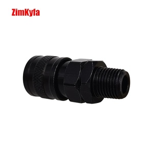 Conector Rápido de Desconexión Hembra de Acero Inoxidable con Rosca NPT de 1/8, Color Negro - Product Image 2