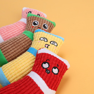 Nouveaux jouets transfrontaliers pour animaux de compagnie, chaussettes de dessin animé, jouets en peluche, jouets à mâcher, jouets pour nettoyer les dents et jouets d'entretenissement - directement de l'usine - Product Image 3