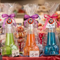 Bouteille en verre OEM/ODM, design coloré fait main pour la décoration de fête, la présentation à domicile, les cadeaux, le marché de gros