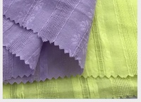 Tissu léger et résistant à l'abrasion en coton pur jacquard tissé ajouré à rayures, motif floral trèfle à quatre feuilles pour femme