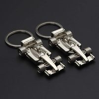 Porte-clés 3D Voiture de Course F1 en Zinc Robuste, Modèle de Course Métallique de Taille Moyenne, Cadeau pour Père, Mari, Amants