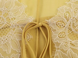 PB&ZA Groothandel Zomer Nieuwe Stijl Kant-versierde Chiffon <span class=keywords><strong>Blouse</strong></span> met Geruite Bell Mouwen, Design Top 9038832 - Product Image 4