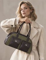 Sac à bandoulière en polyester léger grande capacité pour femme, style Boston, avec fermeture éclair