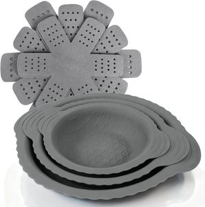 3 protections de casseroles en silicone avec 6 séparateurs de casseroles en feutre pour empiler les casseroles, protections de casseroles en silicone - Product Image 1