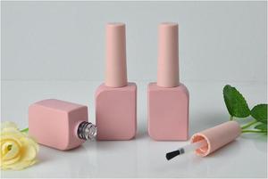 Esmalte de uñas negro de vidrio transparente personalizado de 15ml, botella de vidrio vacía para esmalte de uñas con cepillo - Product Image 5