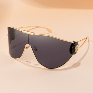 Lunettes <span class=keywords><strong>de</strong></span> <span class=keywords><strong>soleil</strong></span> KAJILA, tendance, <span class=keywords><strong>de</strong></span> marque, avec logo personnalisé, monture en métal surdimensionnée, protection UV400, pour femmes - Product Image 3