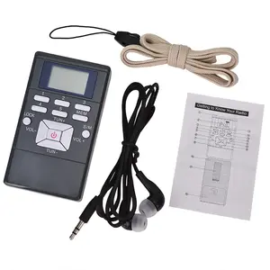 Wholesale Lcd Digital Display Tuning Pocket Walkmen Transistor Conference Receiver With Earphone Long Battery Life Mini Fm Radio